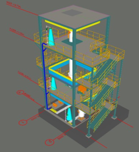 50 MTDP Evaporation  Plant Design of Steel Structure  for NAOH Evaporater  supporting structure